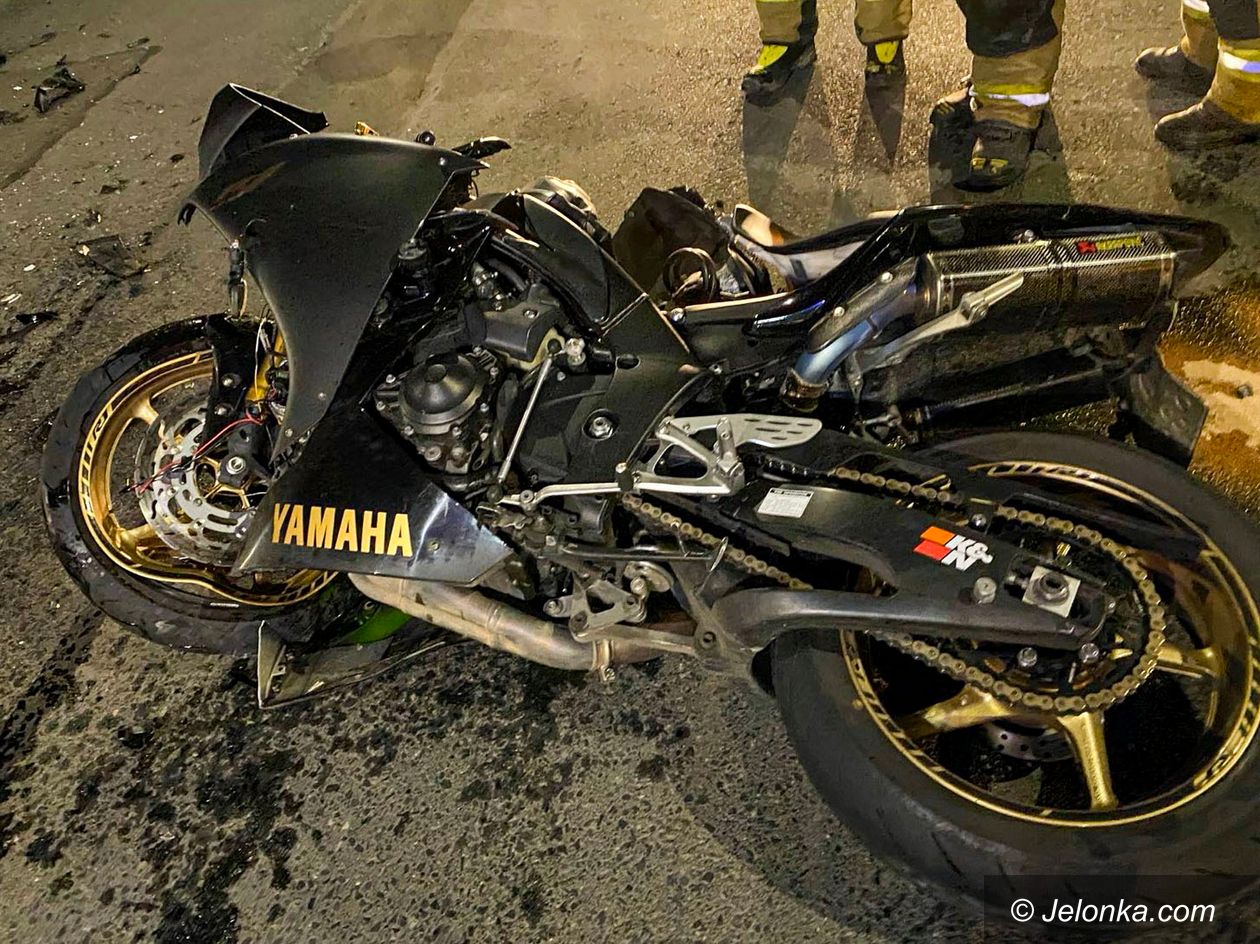 Cieplice: Wypadek motocyklisty na Wolności