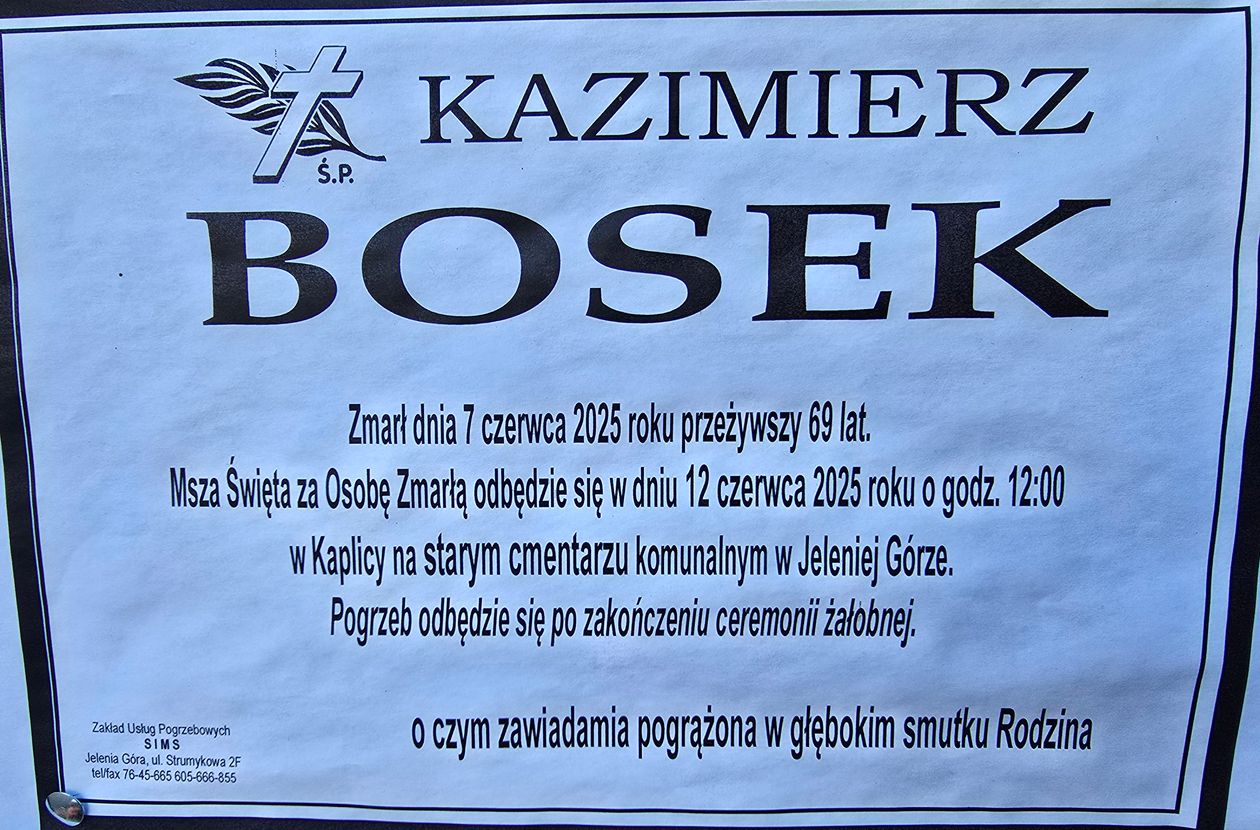 Jelenia Góra: Zmarł Kazimierz Bosek