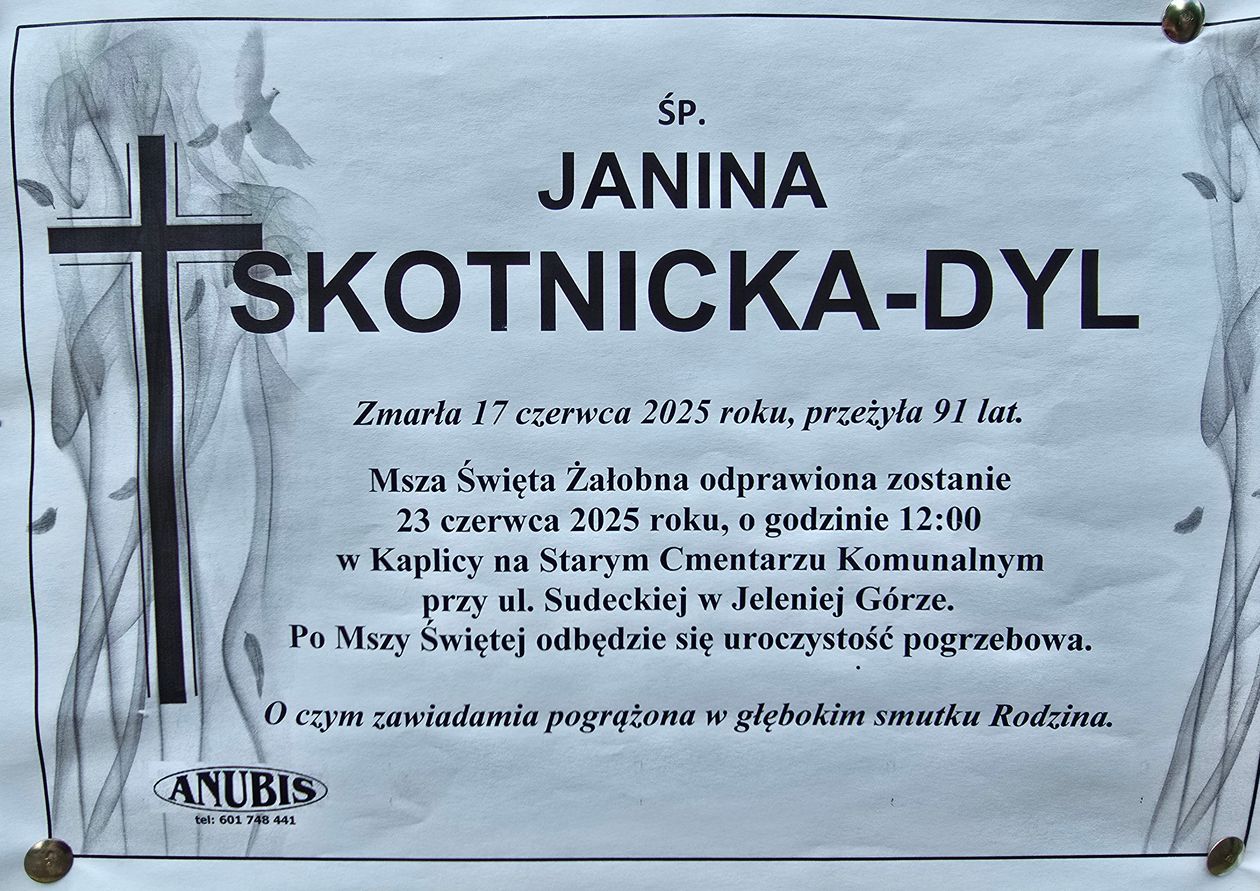 Powiat: Zmarła Janina Skotnicka–Dyl