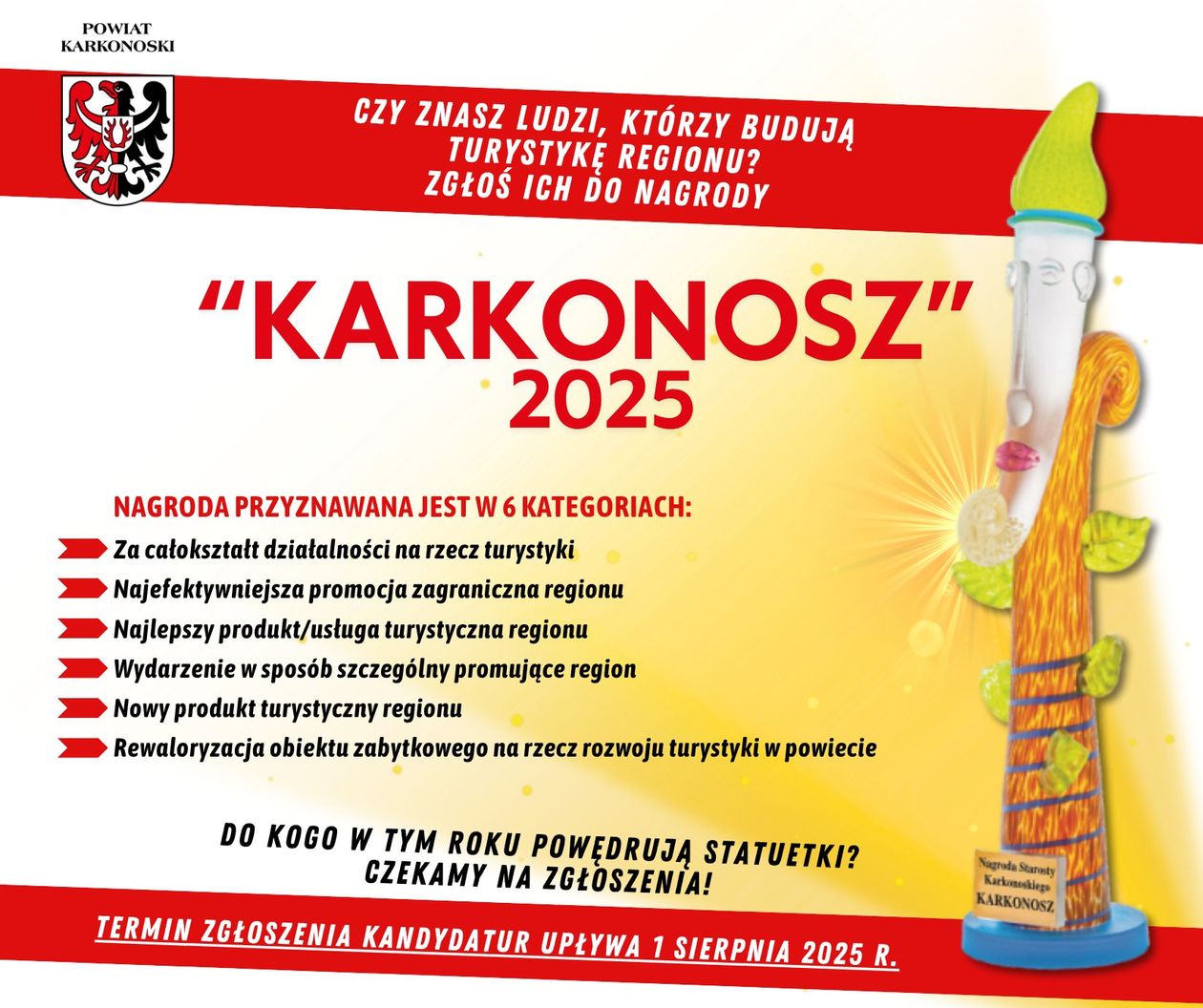 Powiat karkonoski: Nagroda "Karkonosz” 2025 – zgłoś kandydata