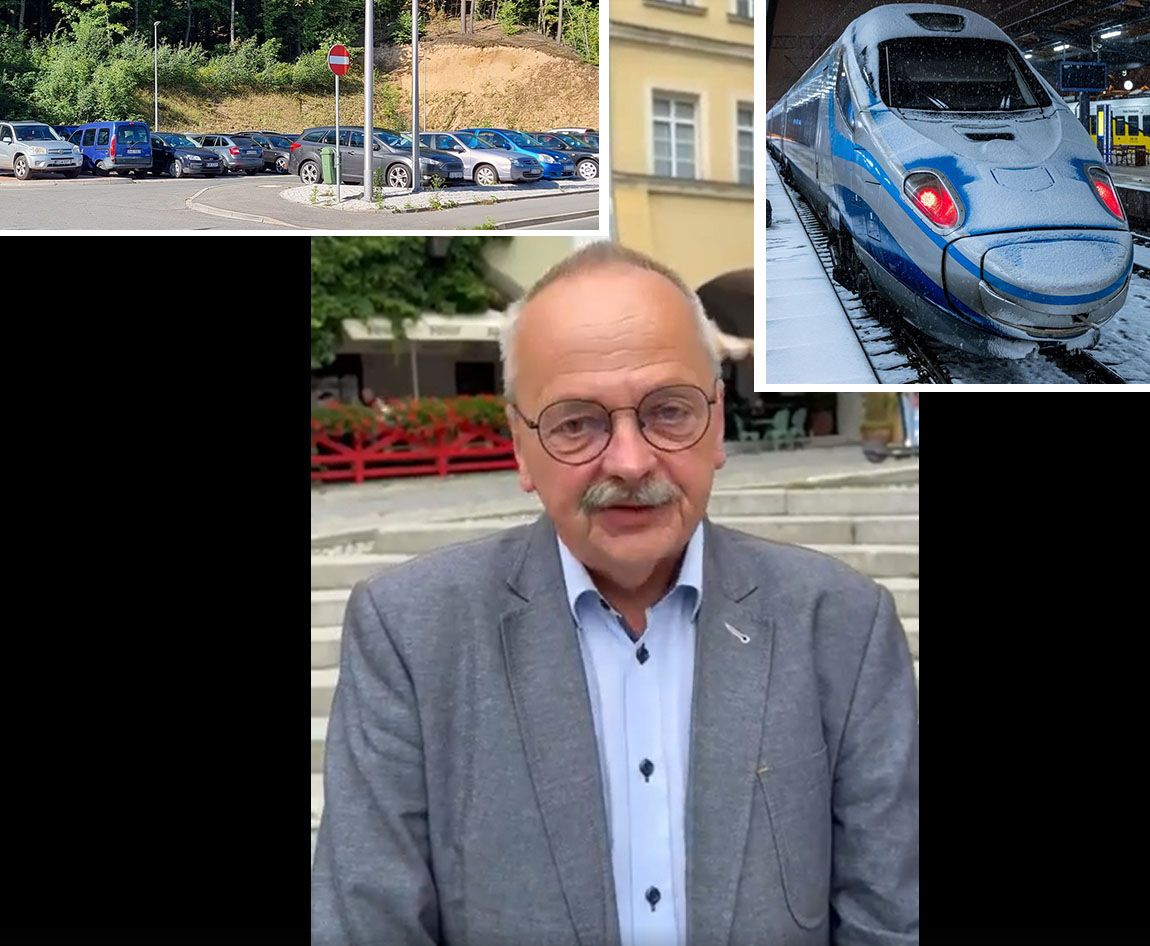 Jelenia Góra: Pendolino i parking przy PKP