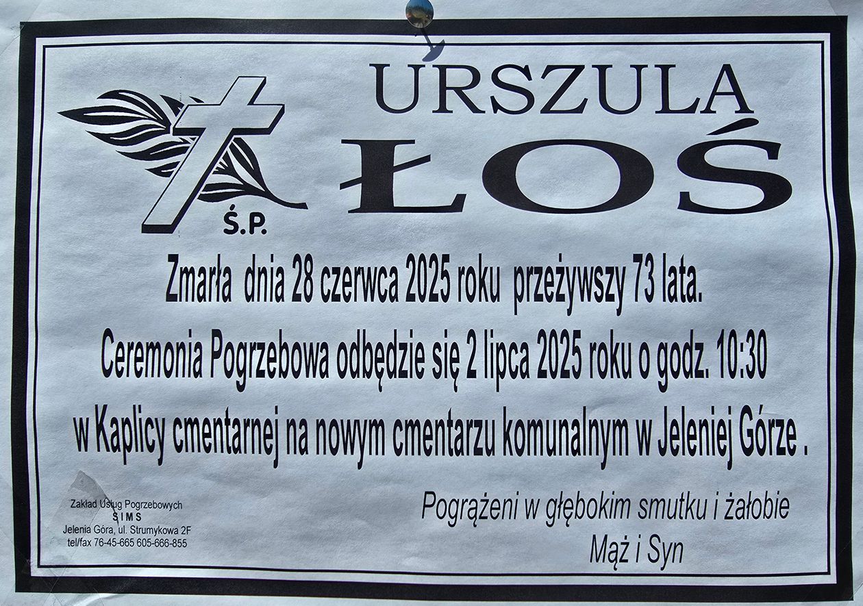 Jelenia Góra: Zmarła Urszula Łoś