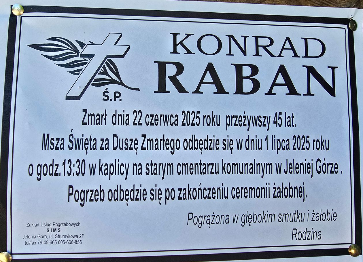 Jelenia Góra: Zmarł Konrad Raban