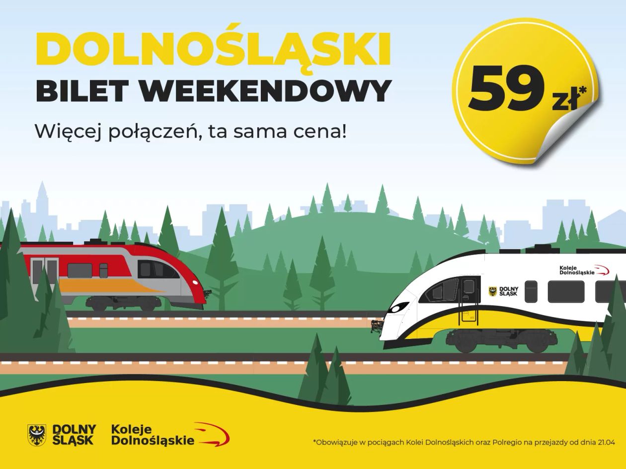 Dolny Śląsk: Tańsze weekendy z Kolejami Dolnośląskimi