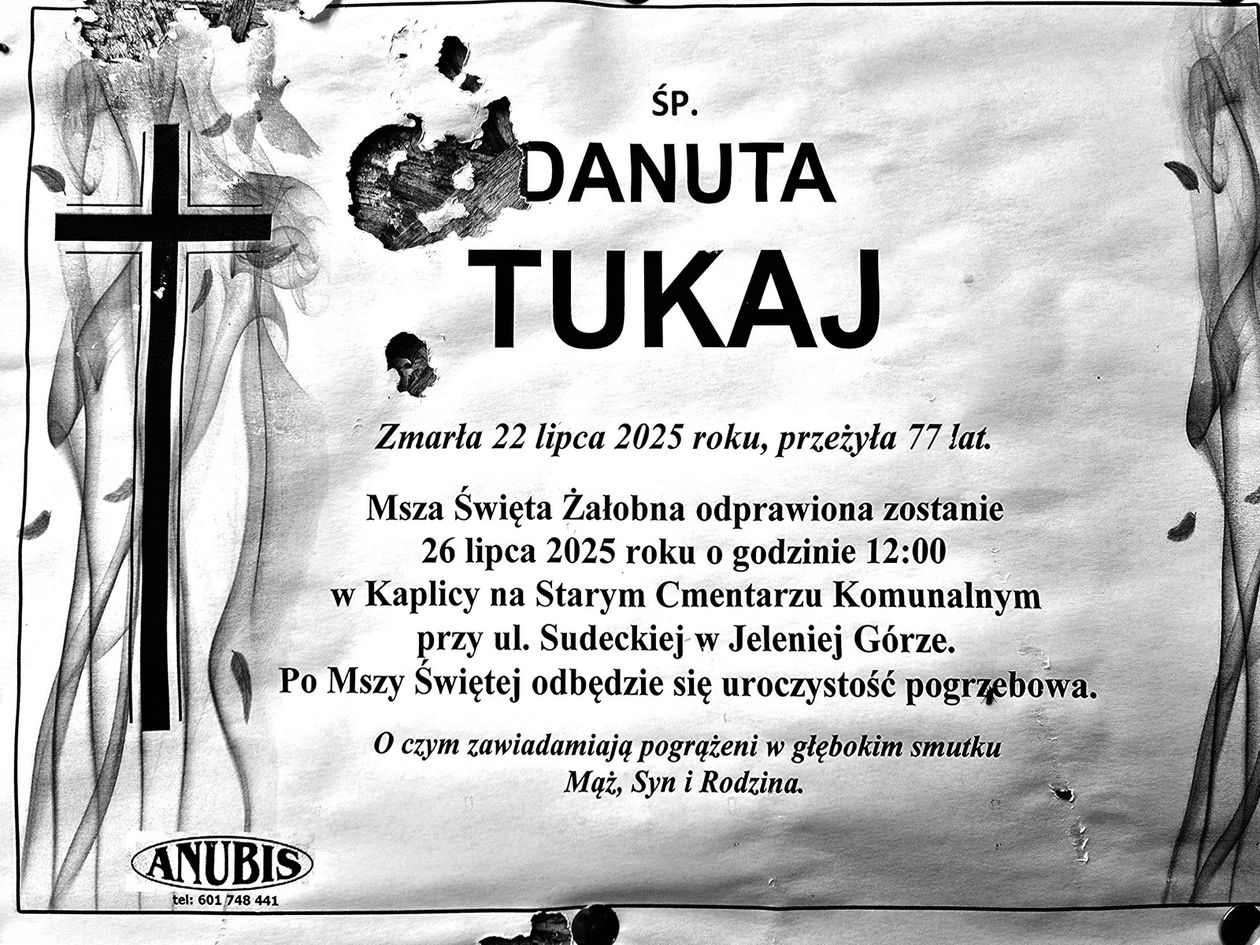 Jelenia Góra: Zmarła Danuta Tukaj
