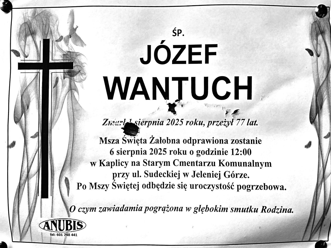 Jelenia Góra: Zmarł Józef Wantuch