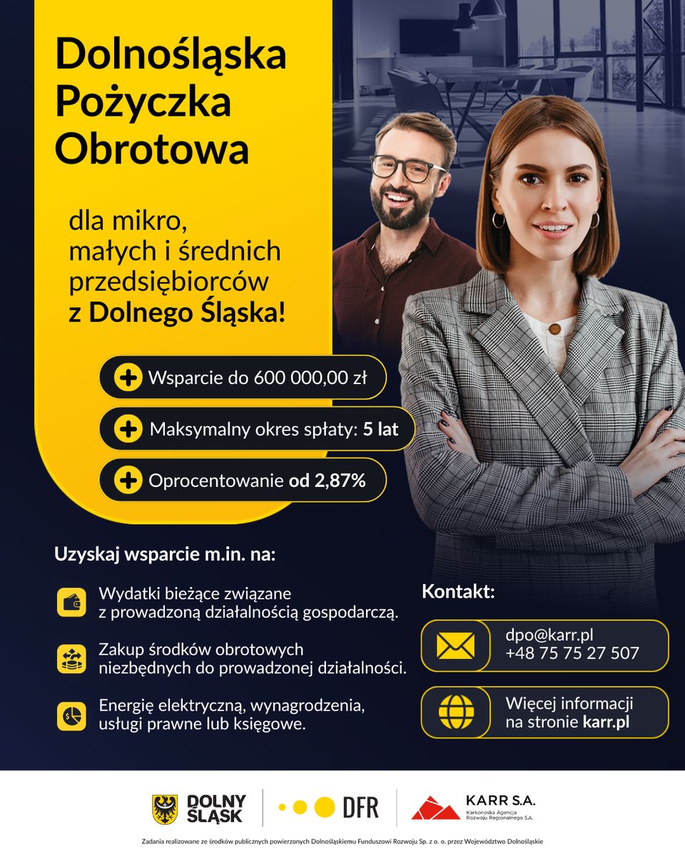 Dolny Śląsk: Rusza Dolnośląska Pożyczka Obrotowa