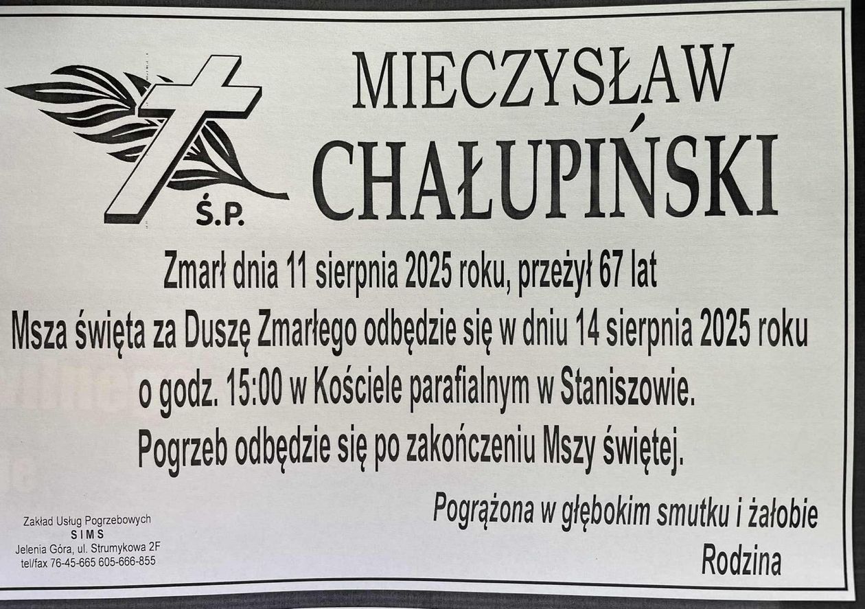 Jelenia Góra: Zmarł Mieczysław Chałupiński