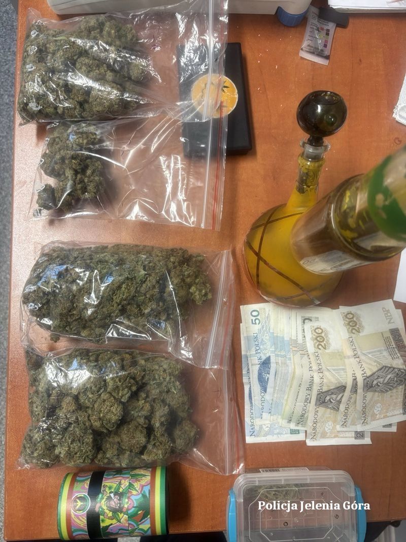 Jelenia Góra: 17–  latek z narkotykami. Ponad 1250 porcji handlowych nie trafi na rynek