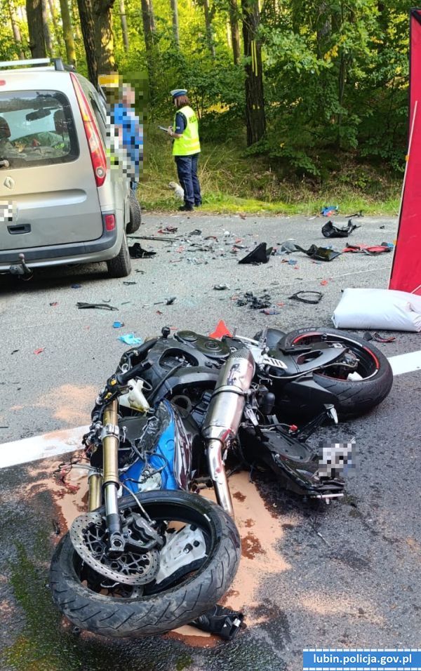 Lubin: Śmierć 24–latka na motorze