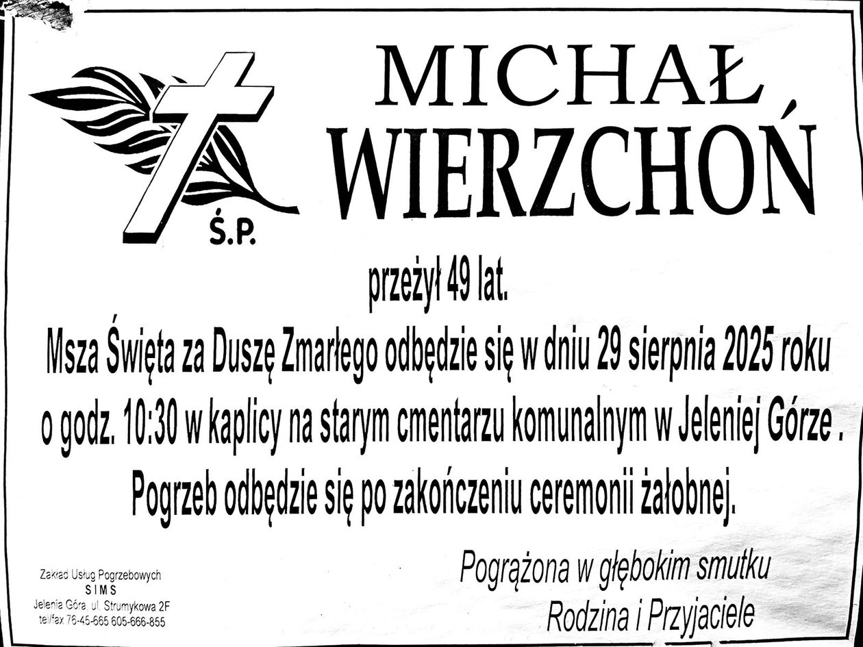 Jelenia Góra: Zmarł Michał Wierzchoń