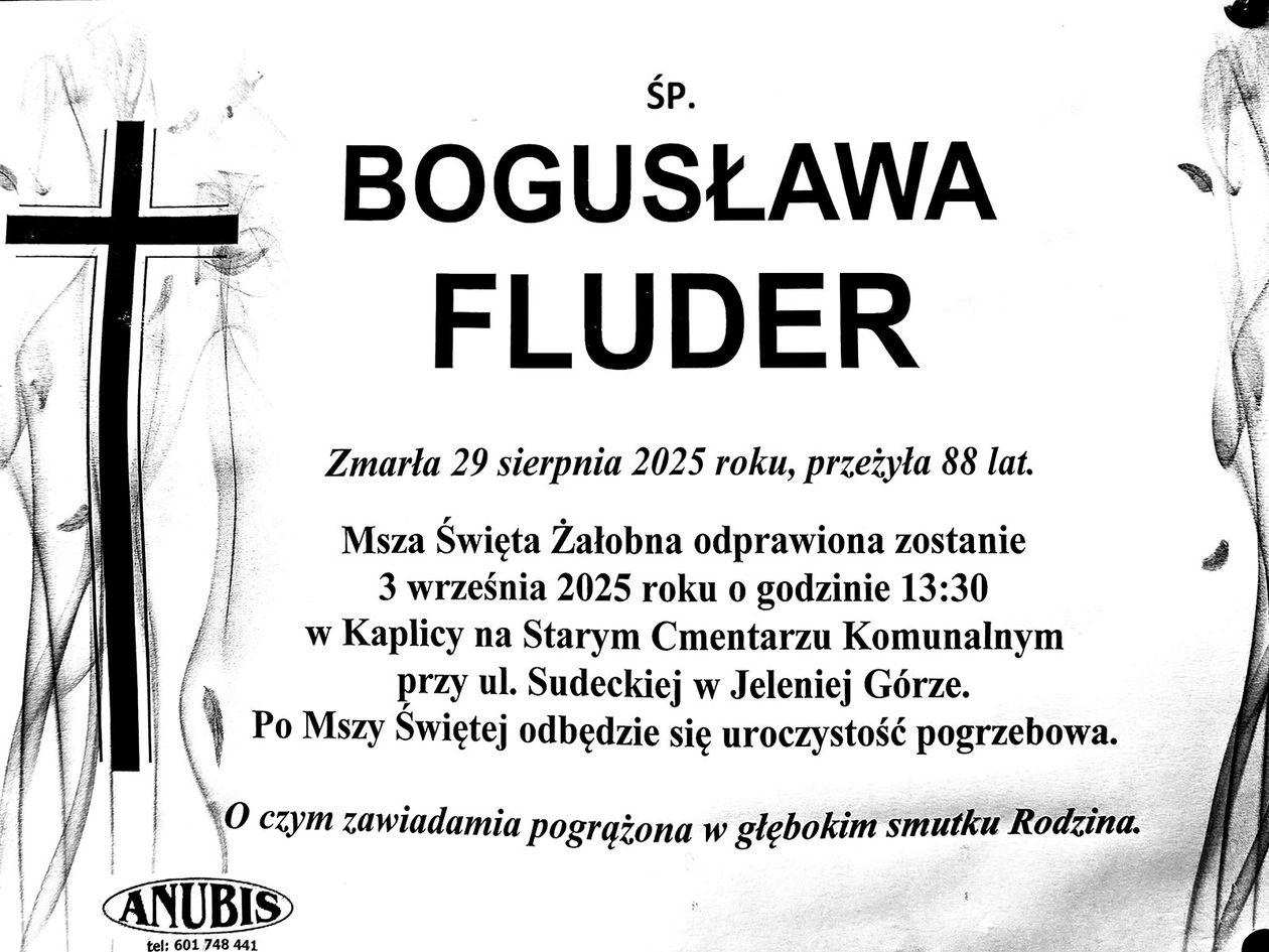 Jelenia Góra: Zmarła Bogusława Fluder
