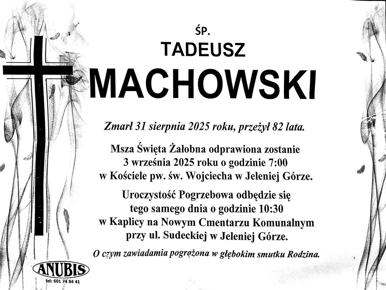 Jelenia Góra: Zmarł Tadeusz Machowski