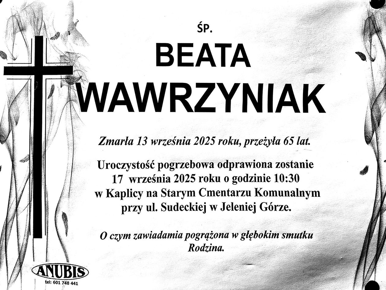 Jelenia Góra: Zmarła Beata Wawrzyniak