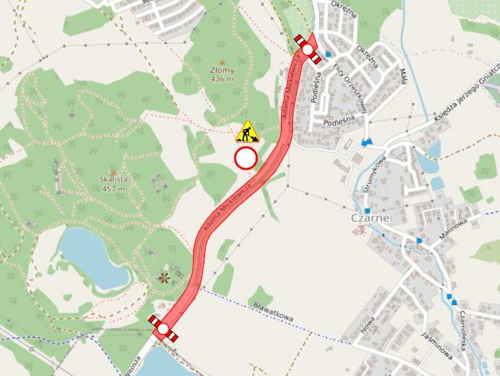 Jelenia Góra: Remont ul. Mickiewicza – zamknięci drogi w kierunku Staniszowa.