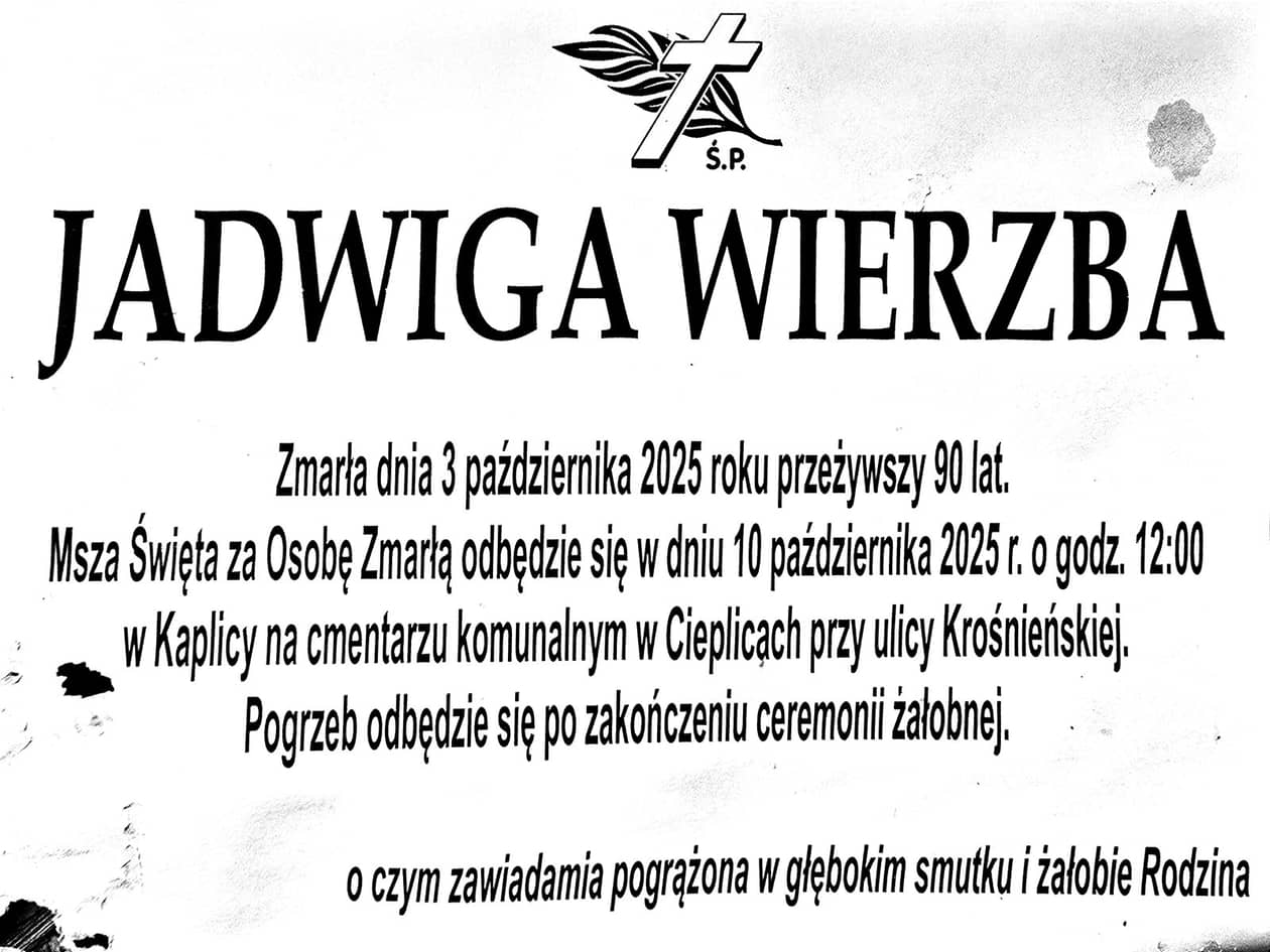 Jelenia Góra: Zmarła Jadwiga Wierzba
