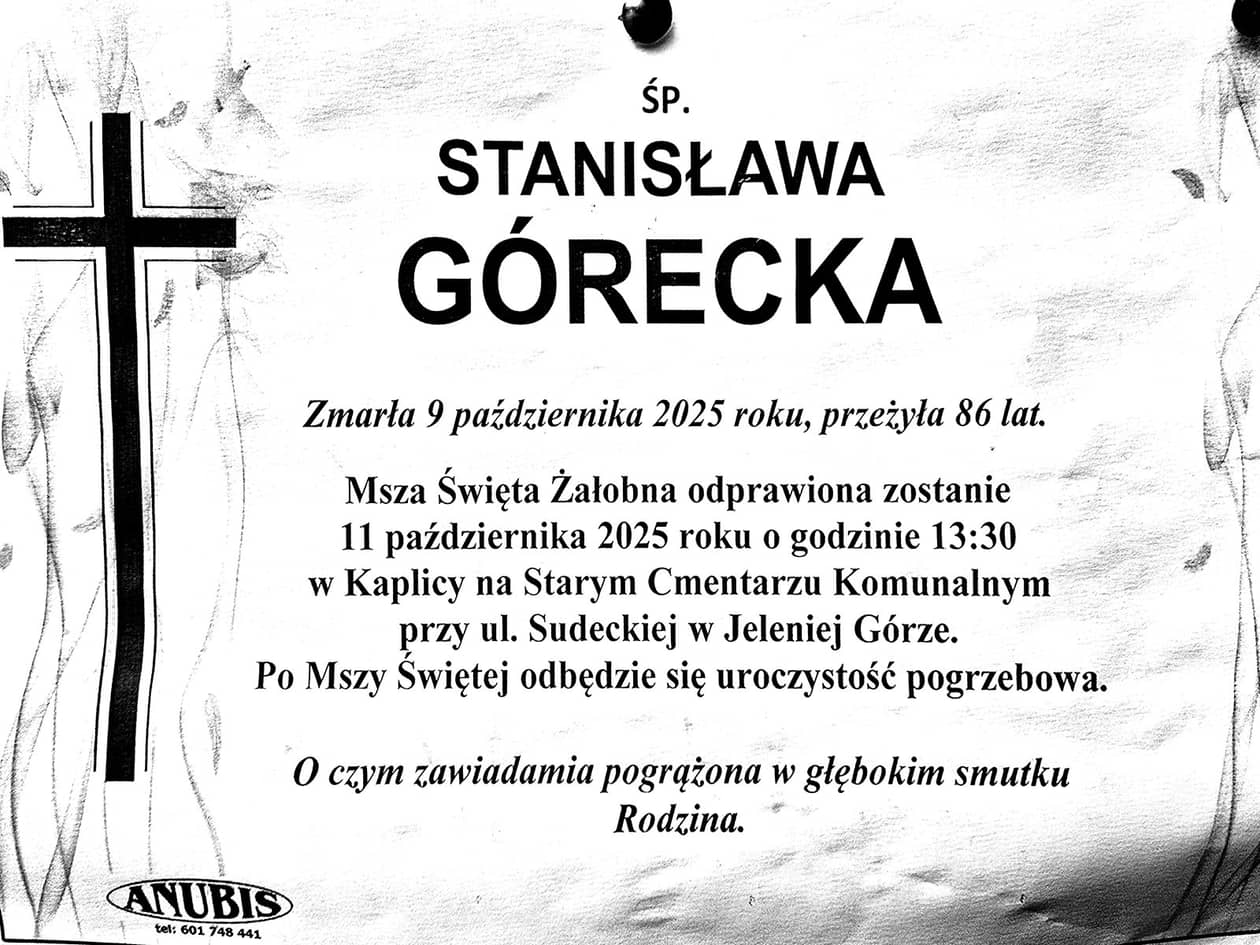 Jelenia Góra: Zmarła Stanisława Górecka