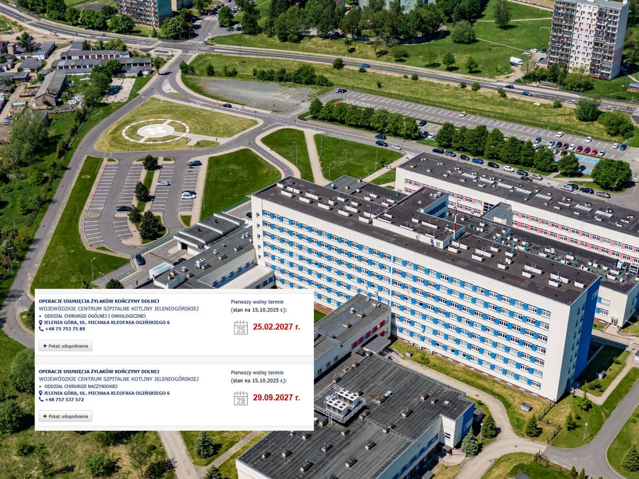 Jelenia Góra: Na usunięcie żylaków trzeba czekać ponad 2 lata!