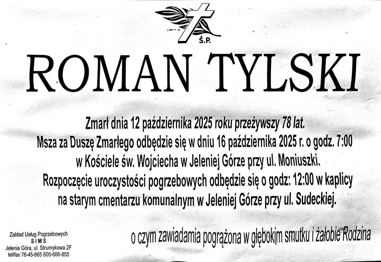 Jelenia Góra: Zmarł Roman Tylski