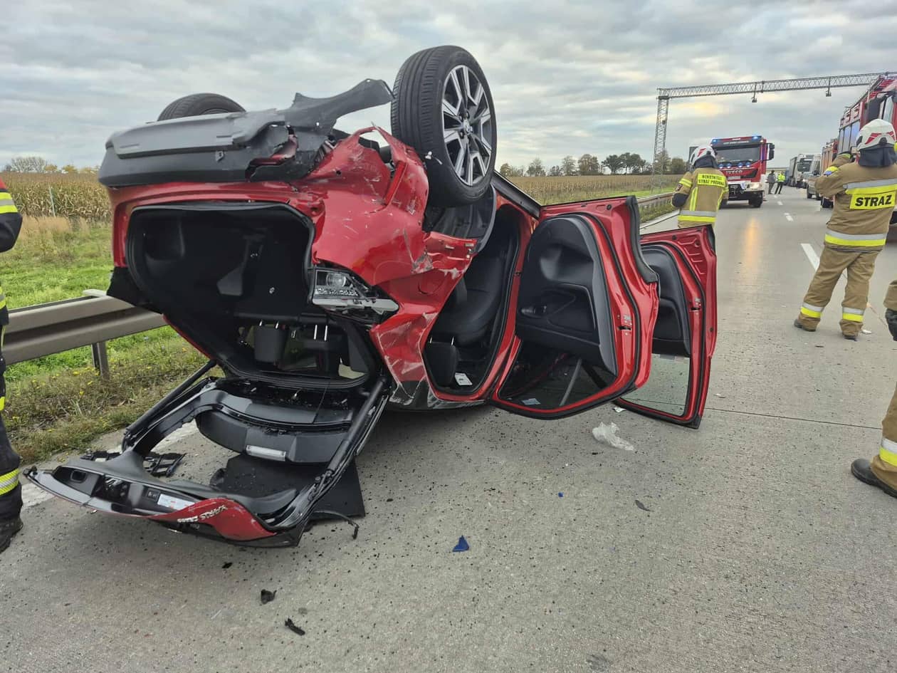 Autostrada A4: Dachowanie na autostradzie