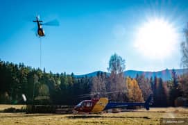 Helikopter nad Karkonoszami