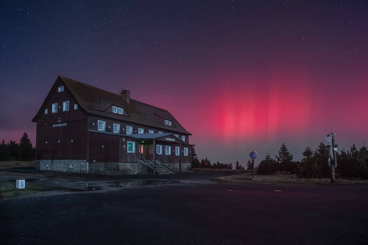 Karkonosze: Czerwona zorza znów "atakuje"