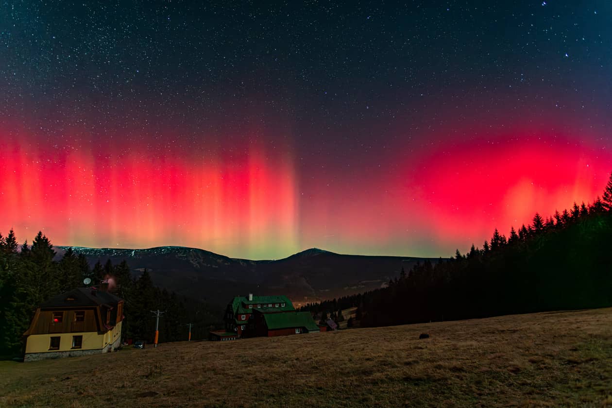 Karkonosze: Czerwona zorza znów "atakuje"