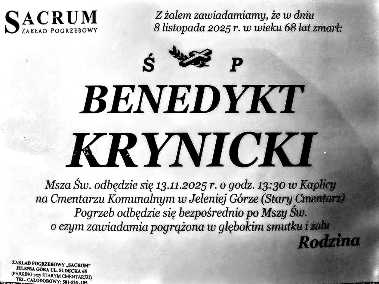 Jelenia Góra: Zmarł Benedykt Krynicki