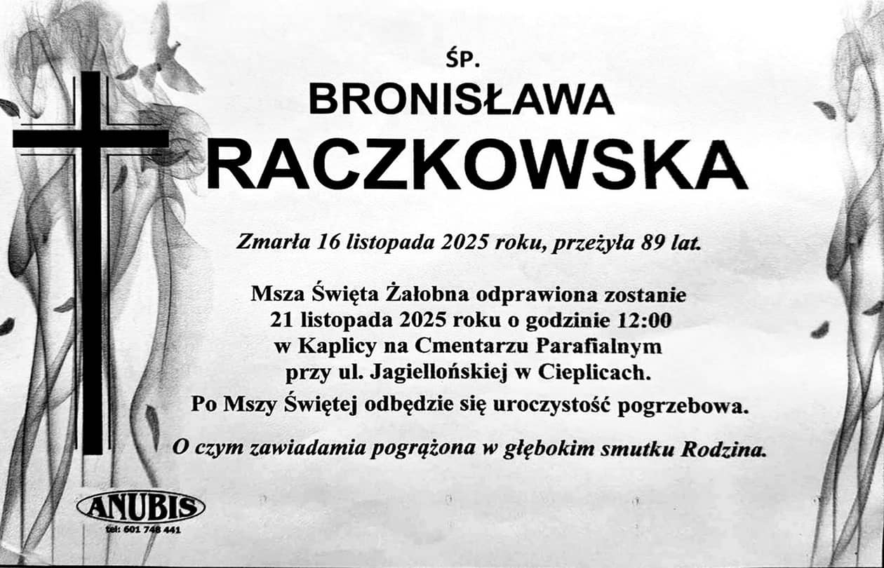 Cieplice: Zmarła Bronisława Raczkowska