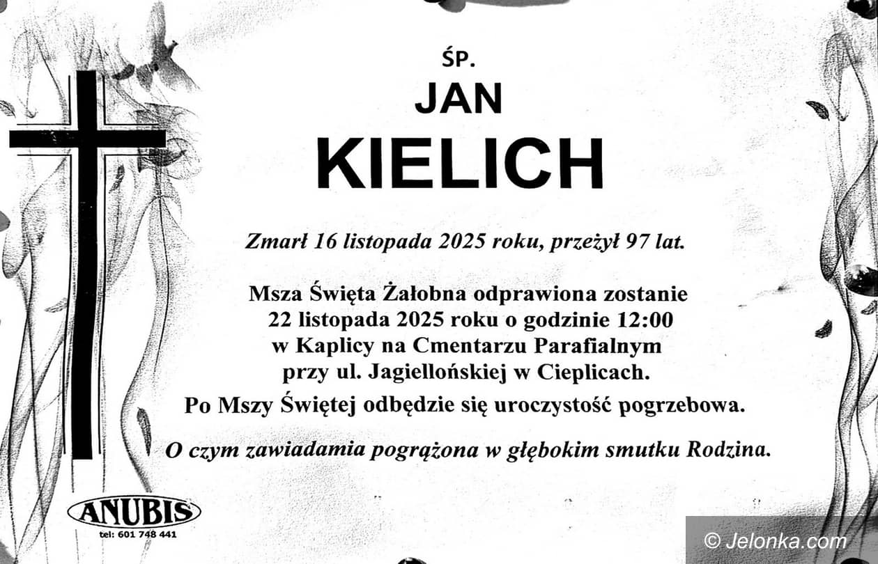 Cieplice: Zmarł Jan Kielich