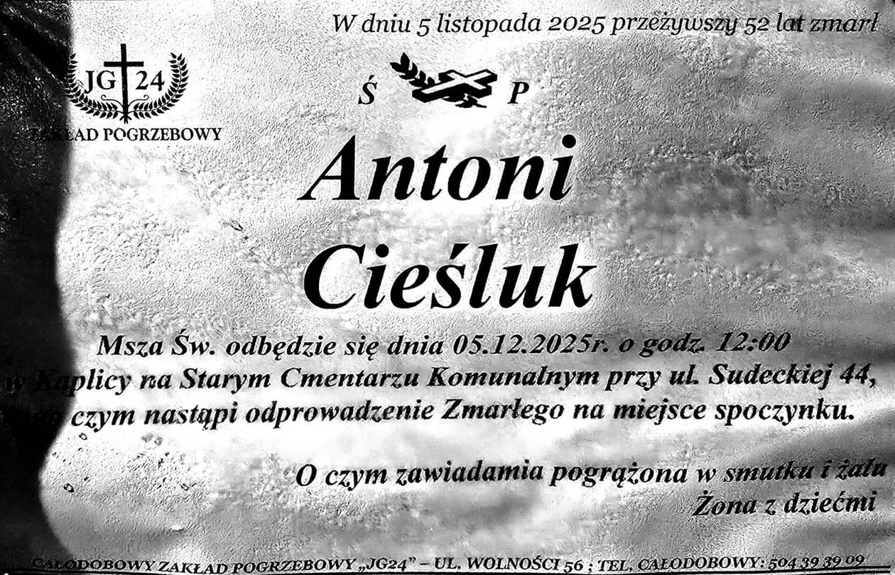 Jelenia Góra: Zmarł Antoni Cieśluk