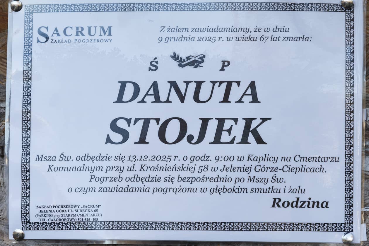 Jelenia Góra: Zmarła Danuta Stojek