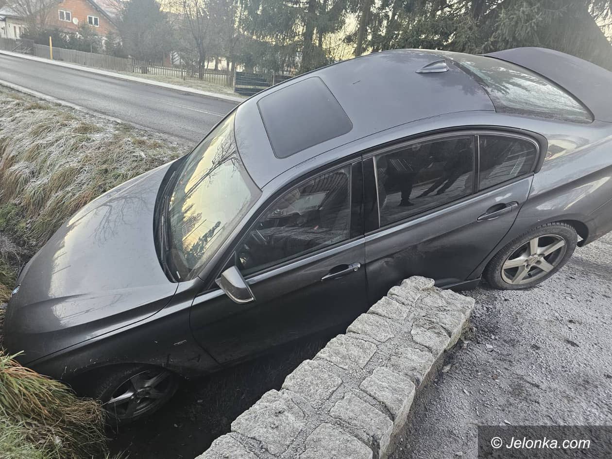 Jeżów Sudecki: Wylądował w rowie