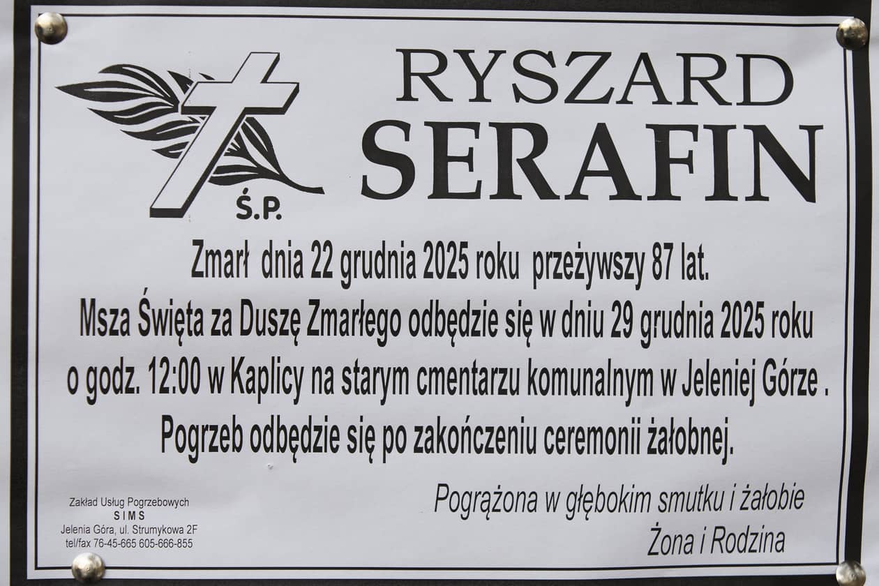 Jelenia Góra: Zmarł Ryszard Serafin