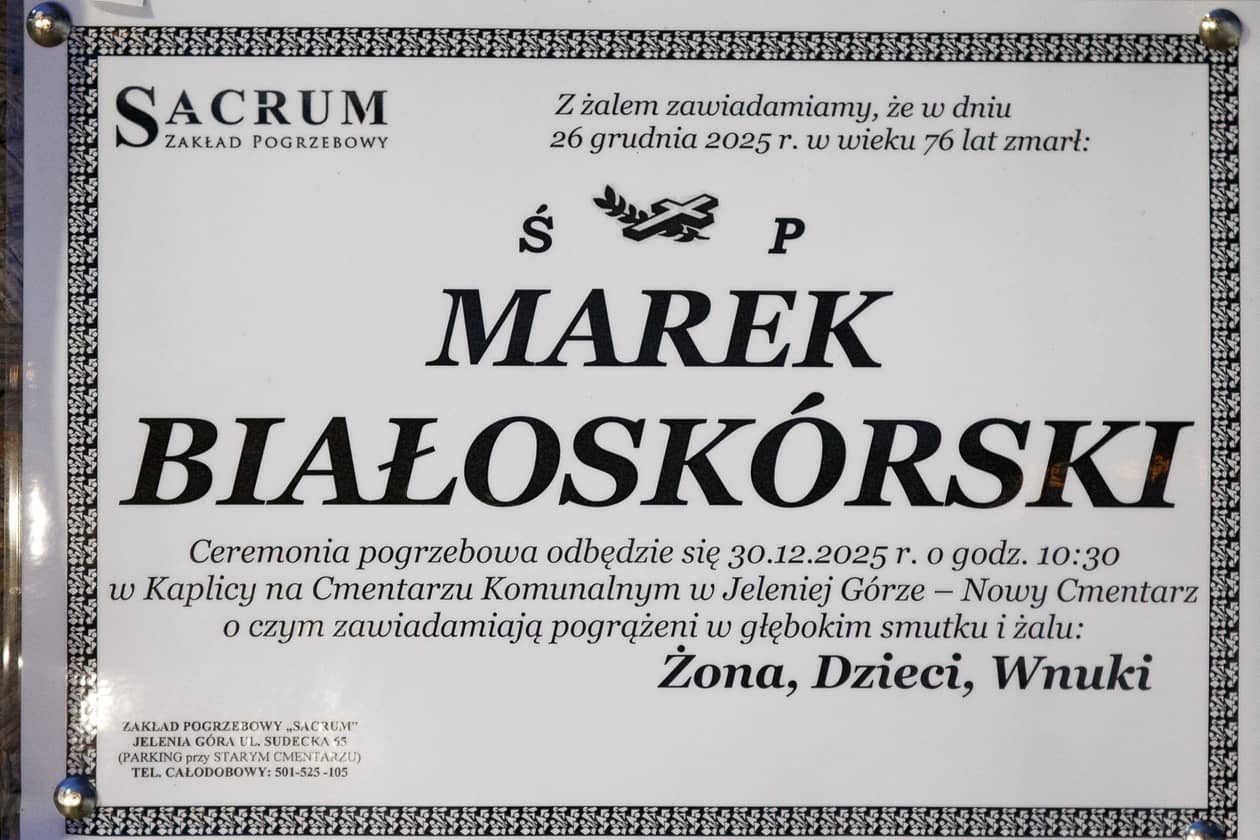 Jelenia Góra: Zmarł Marek Białoskórski