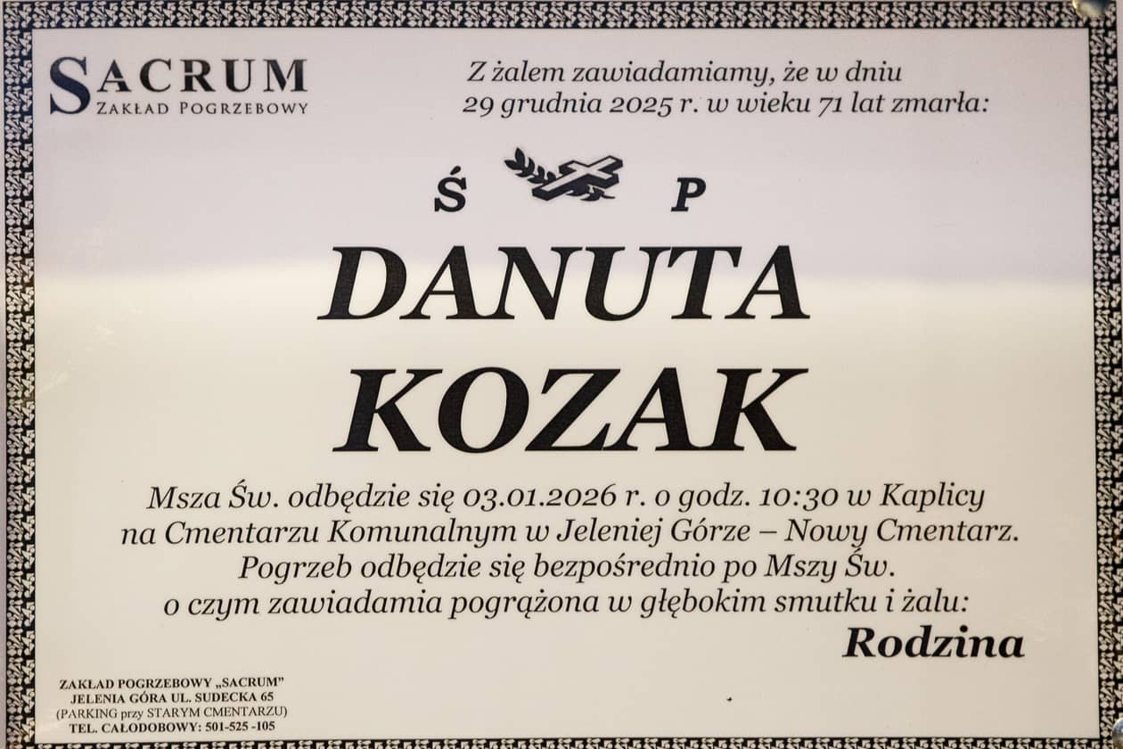 Jelenia Góra: Zmarła Danuta Kozak