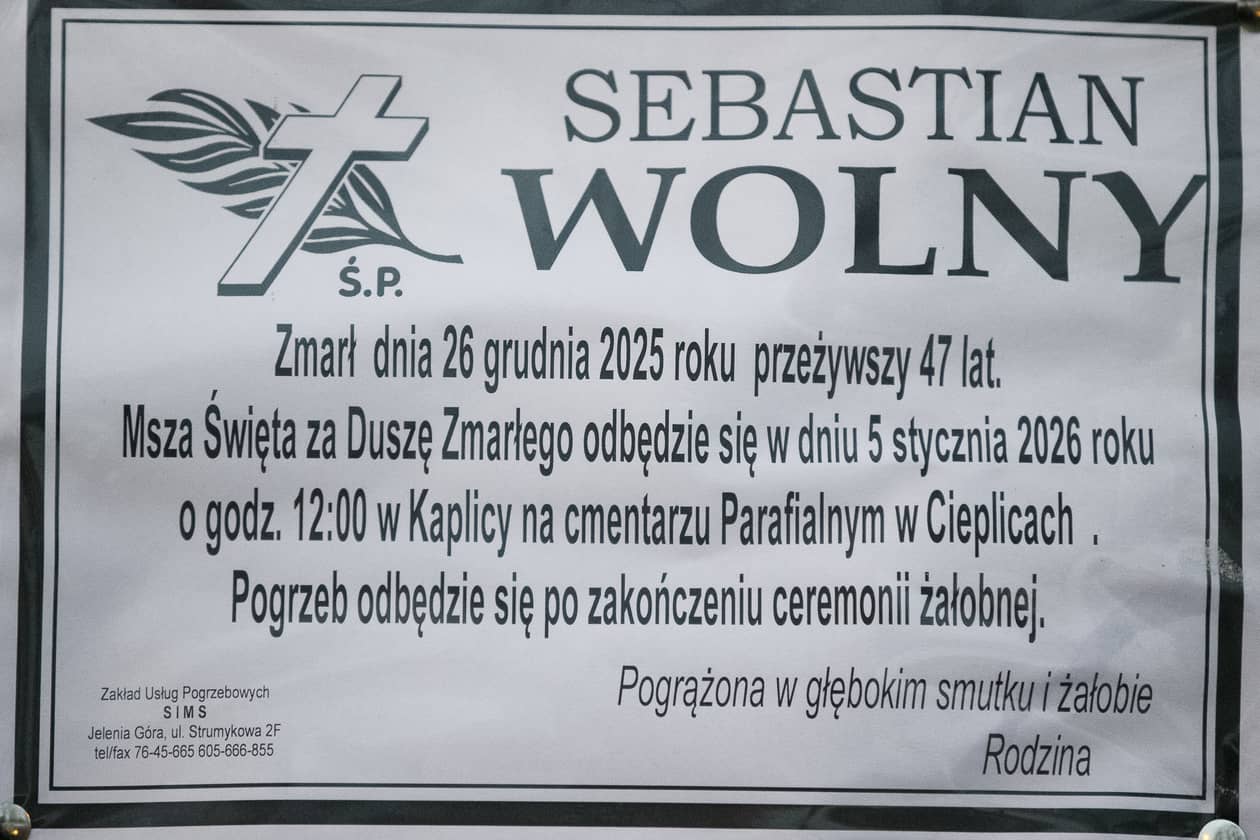 Jelenia Góra: Zmarł Sebastian Wolny