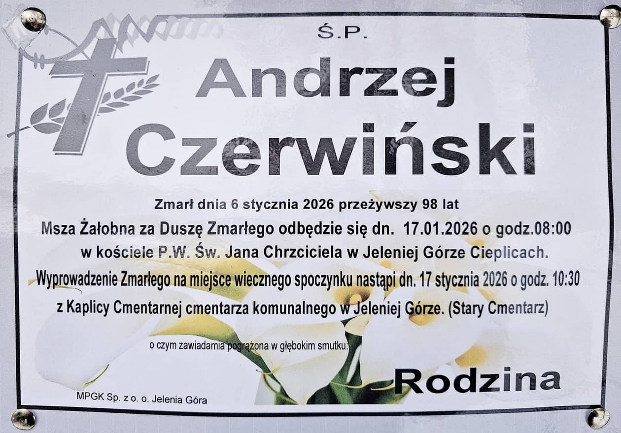 Jelenia Góra: Zmarł Andrzej Czerwiński