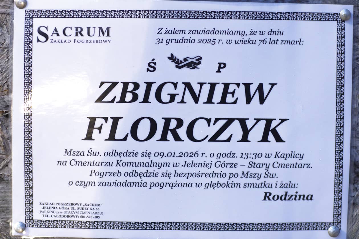 Jelenia Góra: Zmarł Zbigniew Florczyk