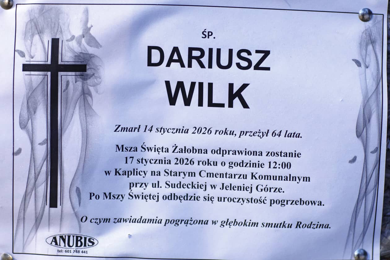 Jelenia Góra: Zmarł Dariusz Wilk
