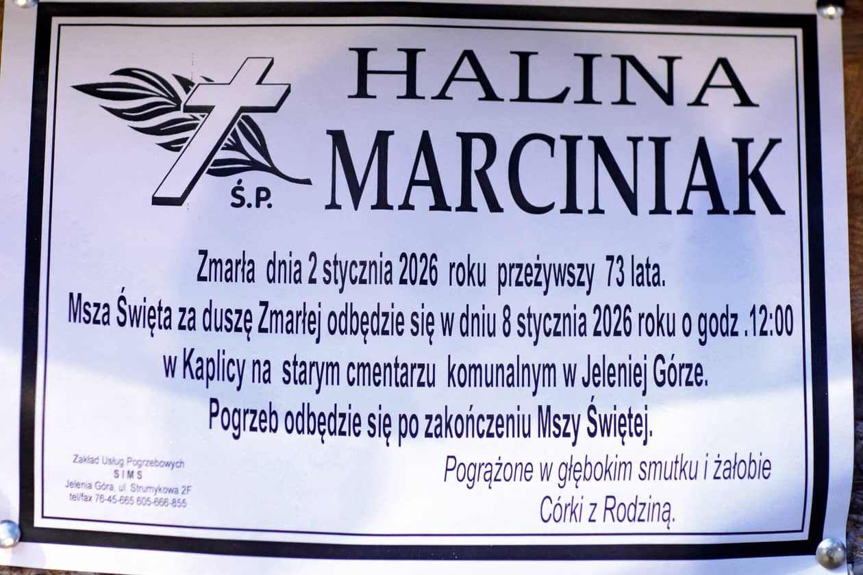 Jelenia Góra: Zmarła Halina Marciniak