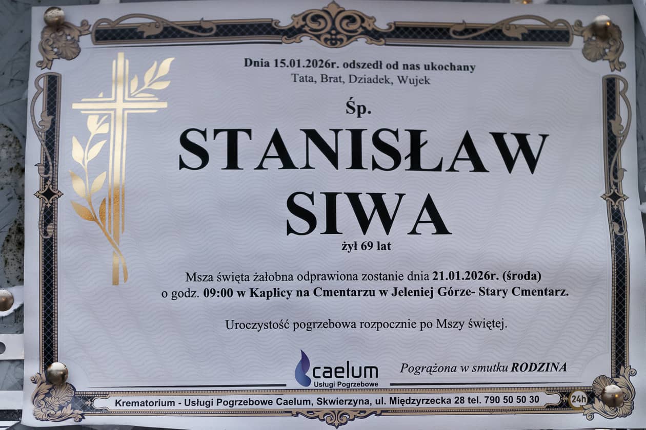 Jelenia Góra: Zmarł Stanisław Siwa