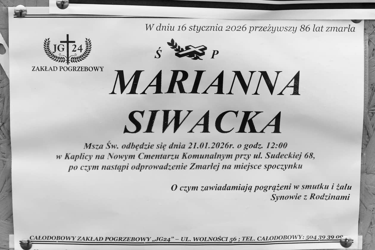 Jelenia Góra: Zmarła Marianna Siwacka
