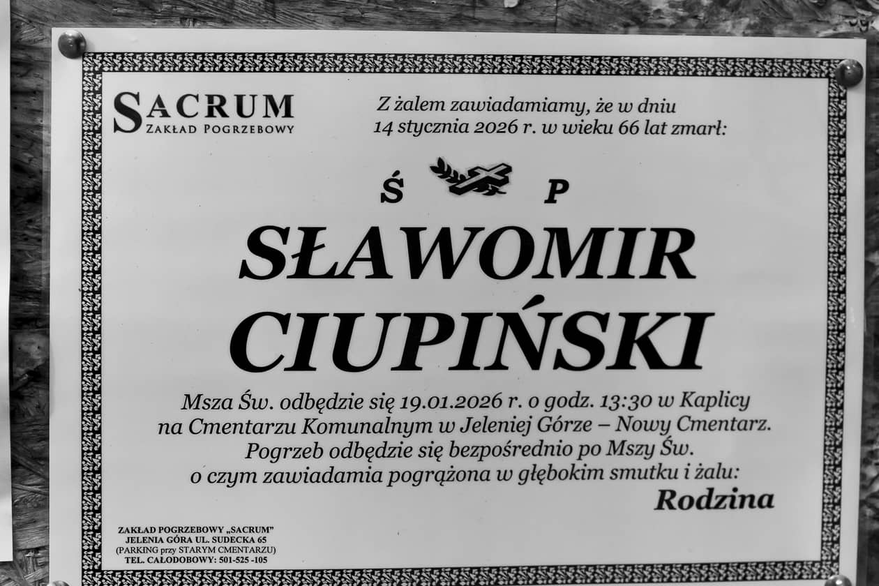 Jelenia Góra: Zmarł Sławomir Ciupiński