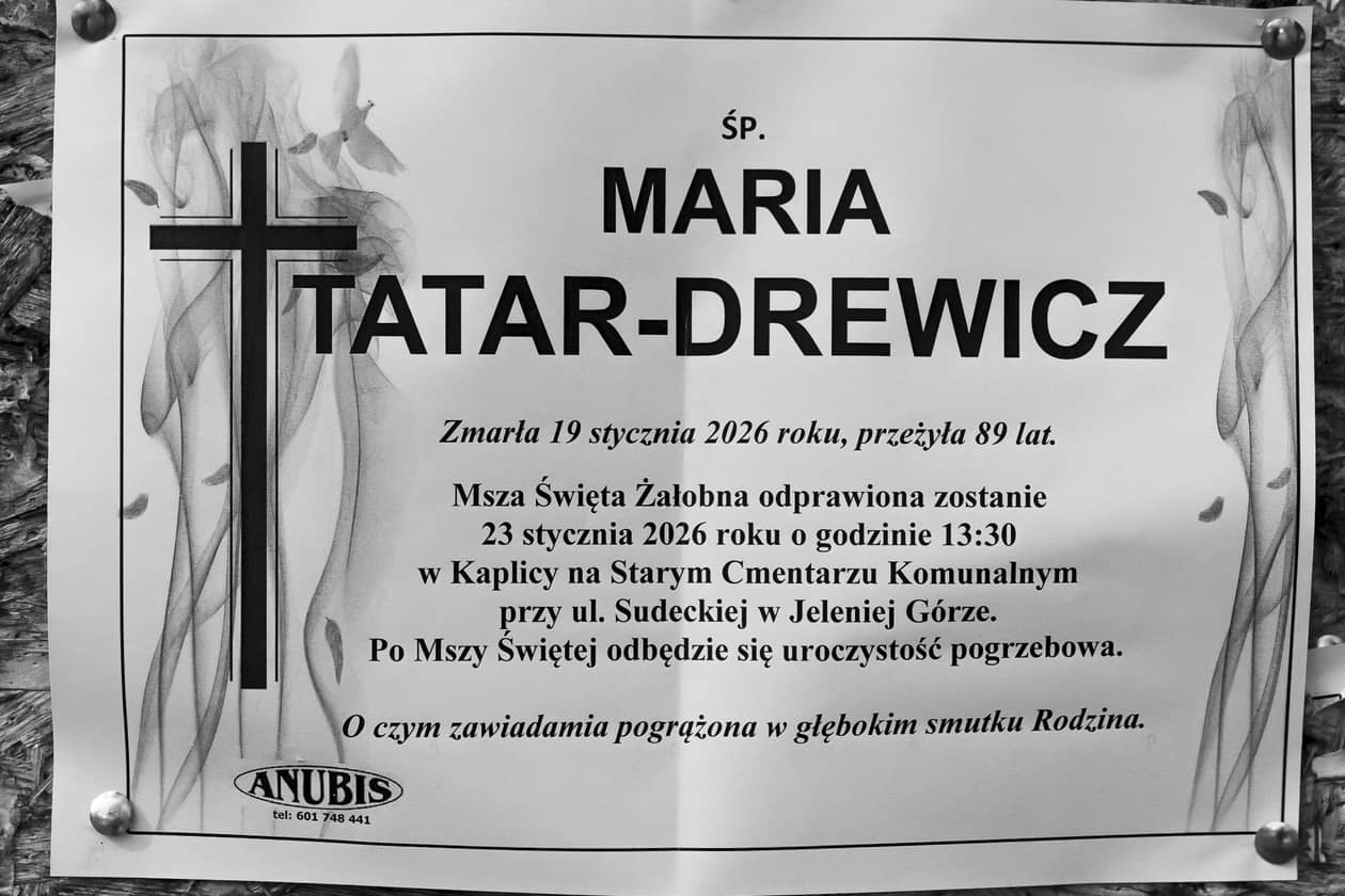 Jelenia Góra: Zmarła Maria Tatar–Drewicz