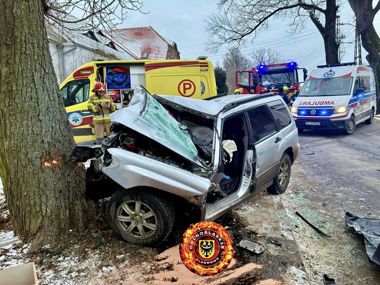 Lubomierz: Makabryczny wypadek, kierowca nie przeżył