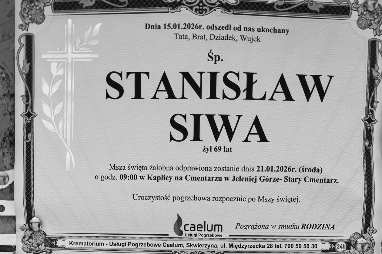 Jelenia Góra: Zmarł Stanisław Siwa