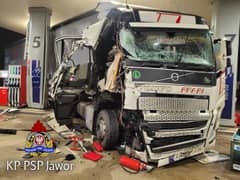 Groźnie na stacji paliw przy S3