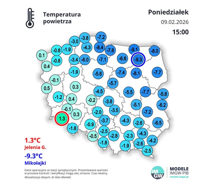 Jelenia Góra: Jest ciepło, ale wieczorem i w nocy będzie ślisko