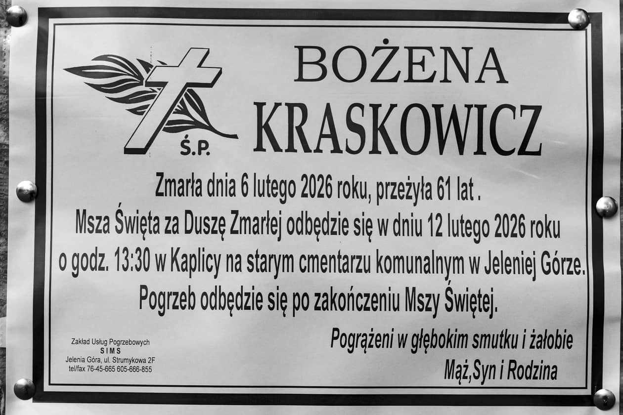 Jelenia Góra: Zmarła Bożena Kraskowicz